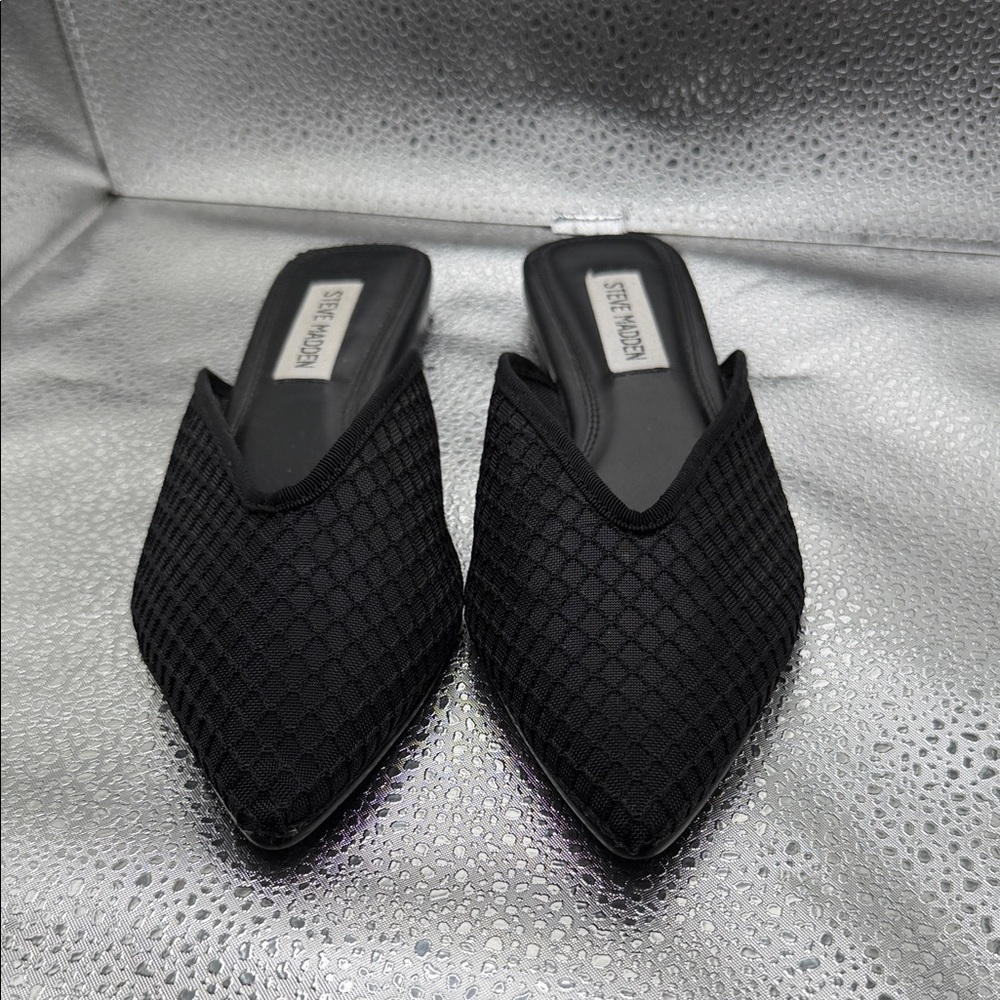 Steve Madden KINDRA Women's Textured Black Mules